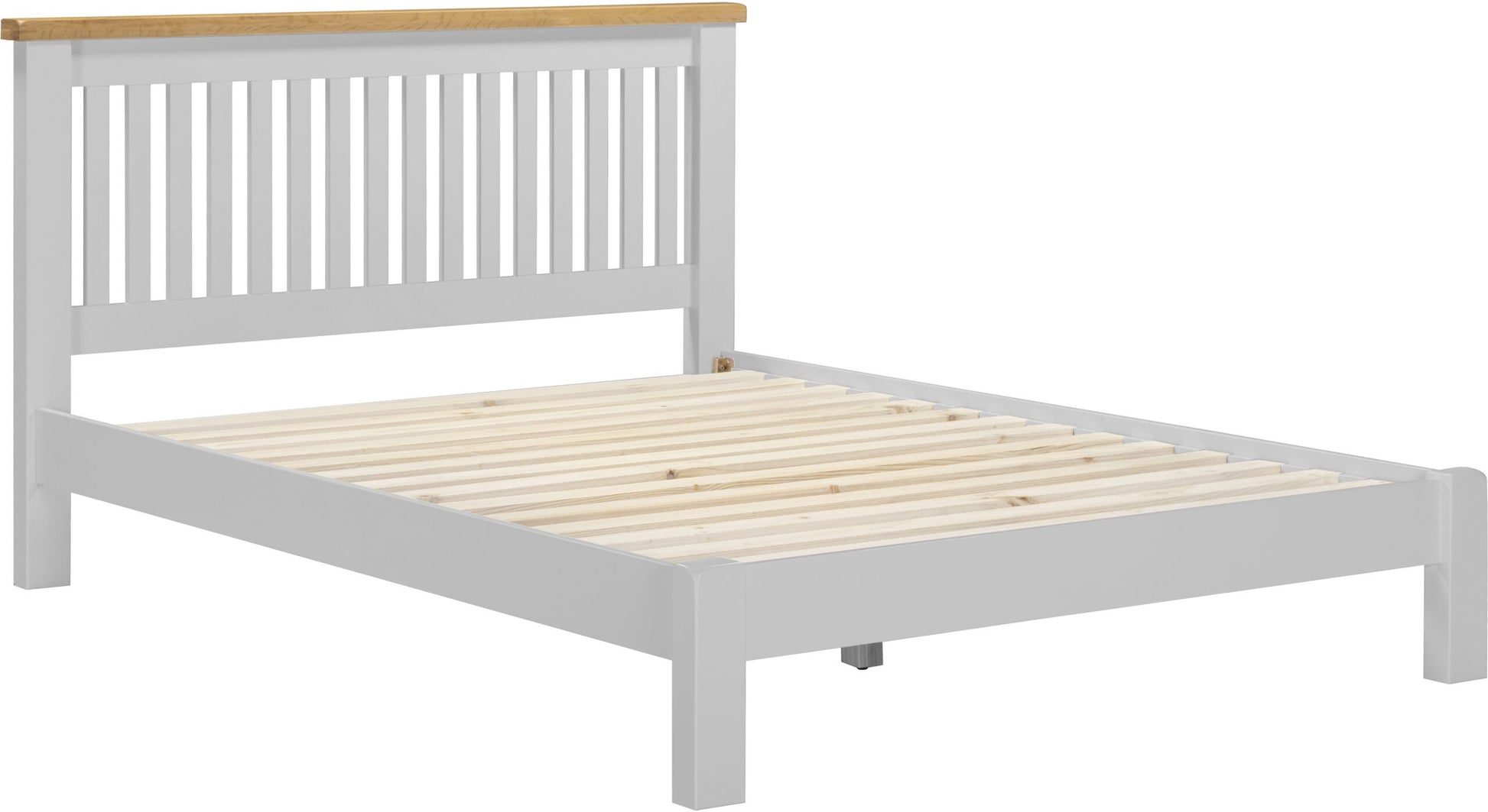 Windsor 5' Bed Low Foot End - Pebble Grey/Oak