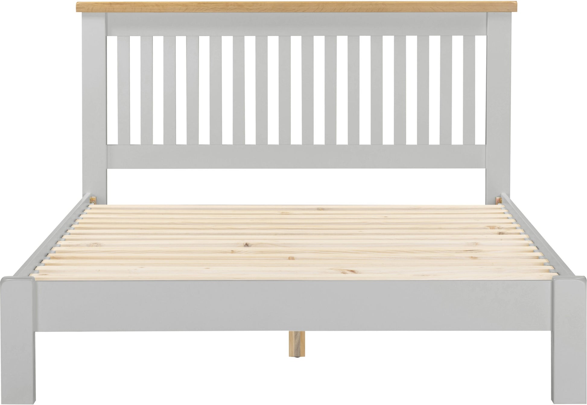 Windsor 5' Bed Low Foot End - Pebble Grey/Oak