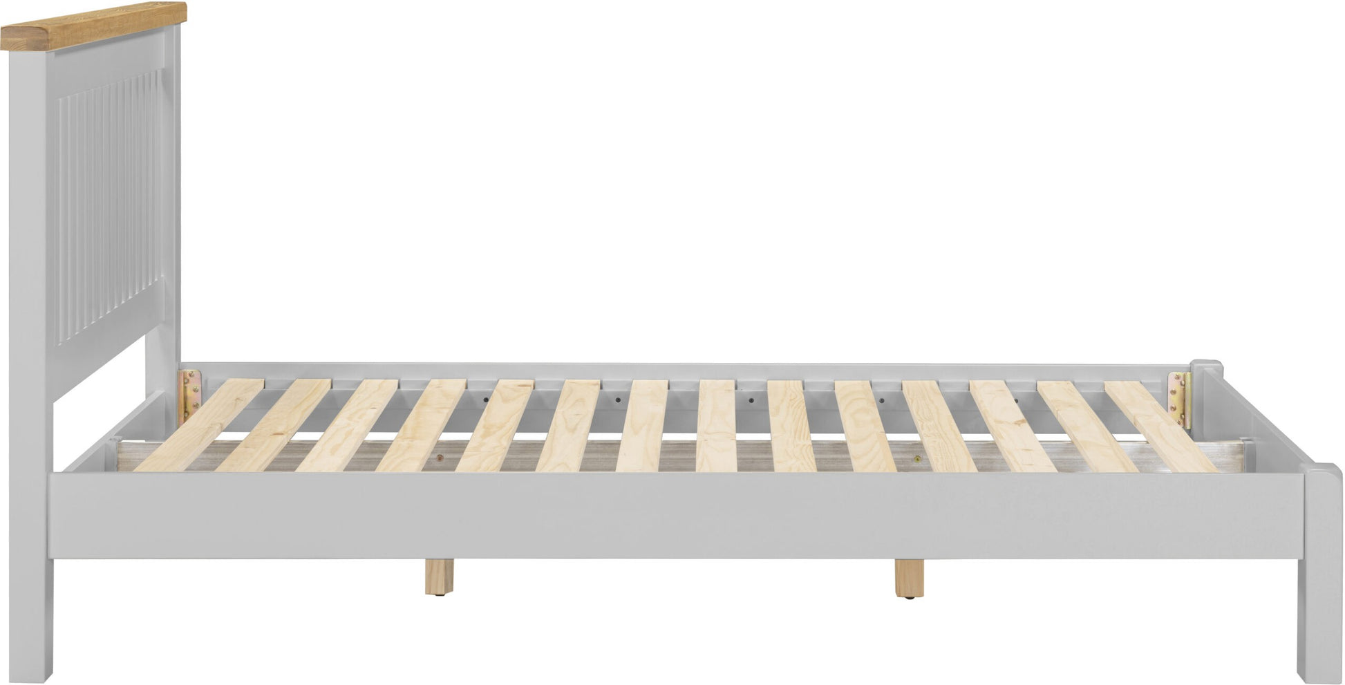 Windsor 5' Bed Low Foot End - Pebble Grey/Oak