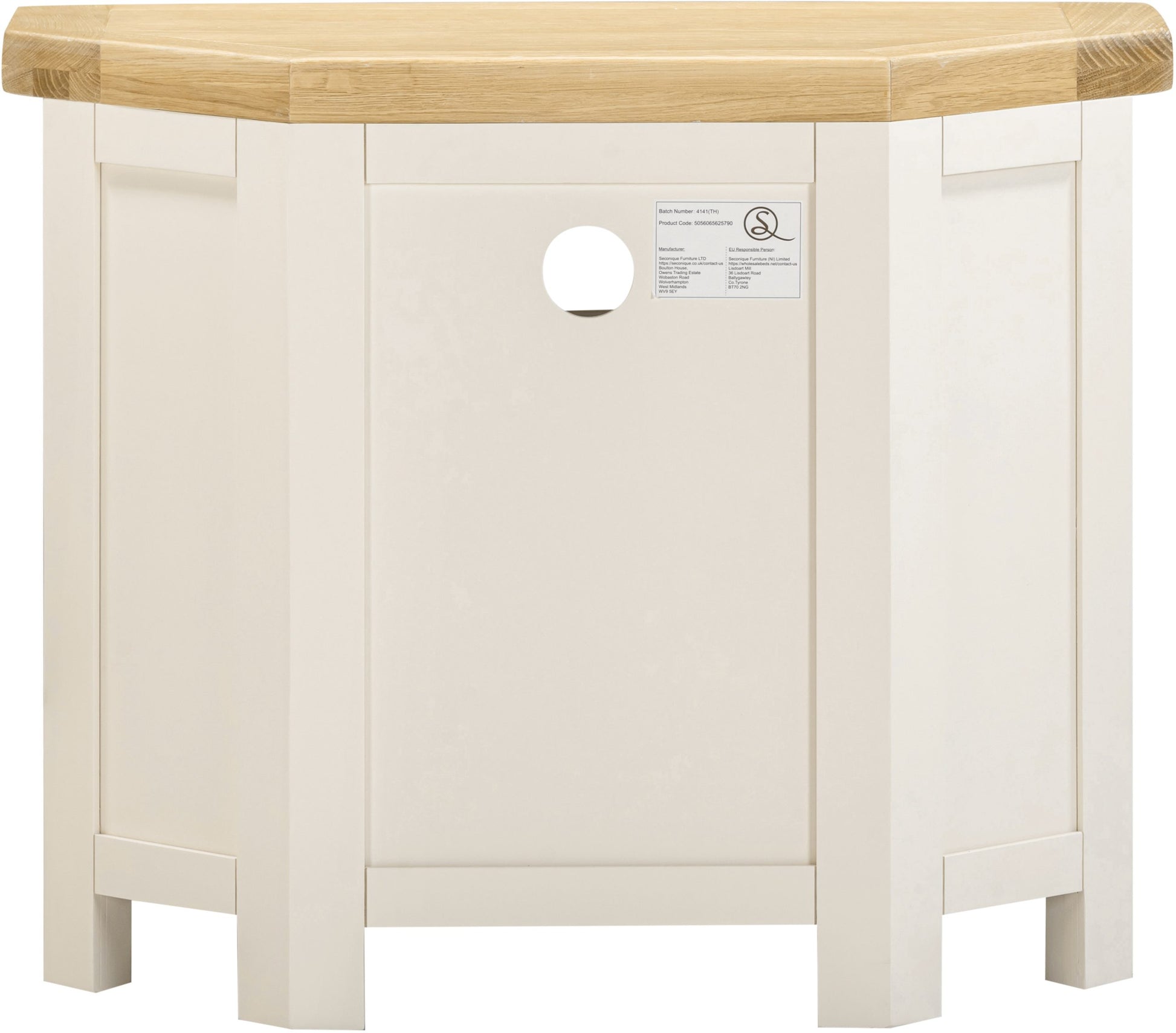 Windsor Corner TV Unit - Ivory/Oak