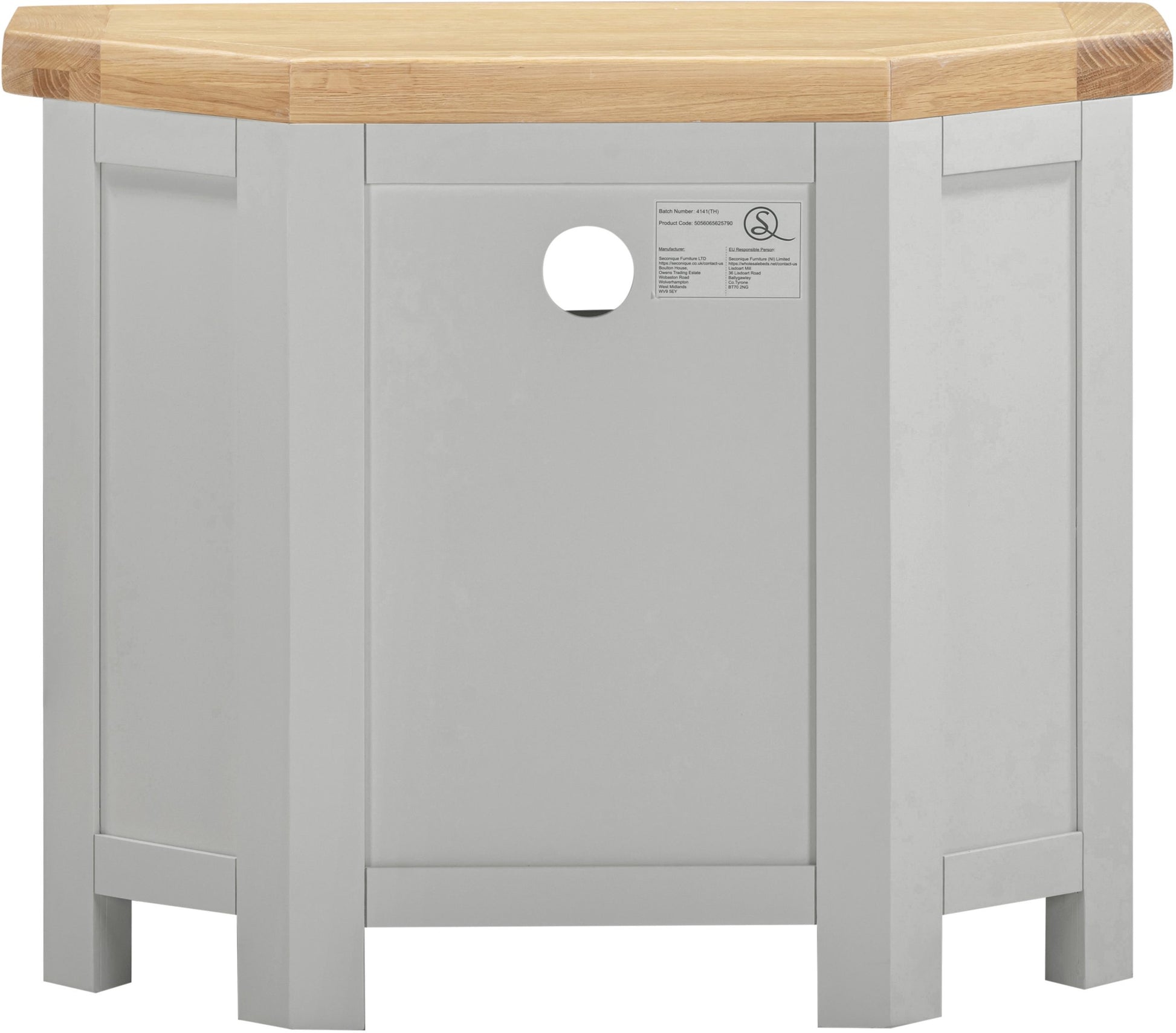 Windsor Corner TV Unit - Pebble Grey/Oak