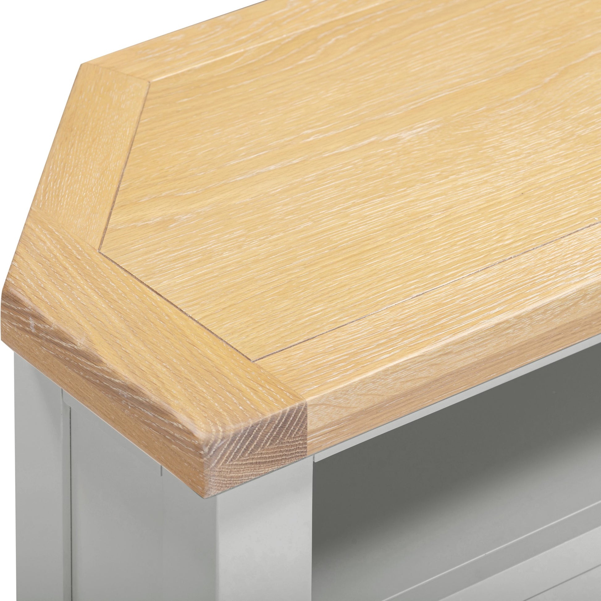 Windsor Corner TV Unit - Pebble Grey/Oak