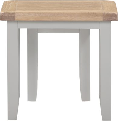 Windsor Nest of 2 Tables - Pebble Grey/Oak