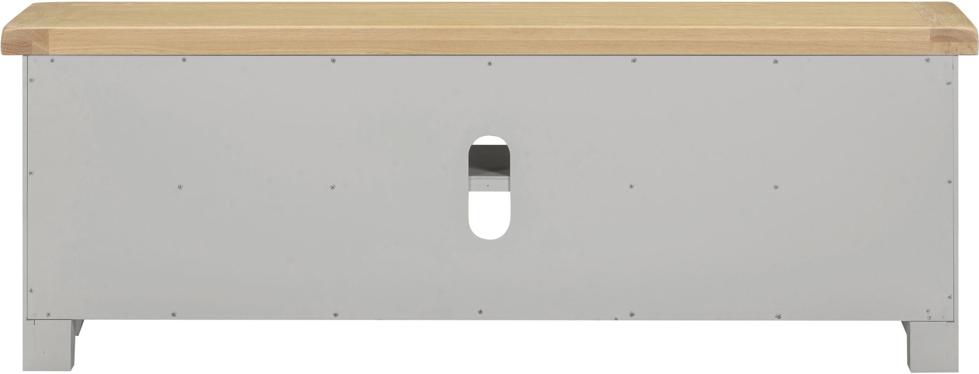 Windsor Straight TV Unit - Pebble Grey/Oak
