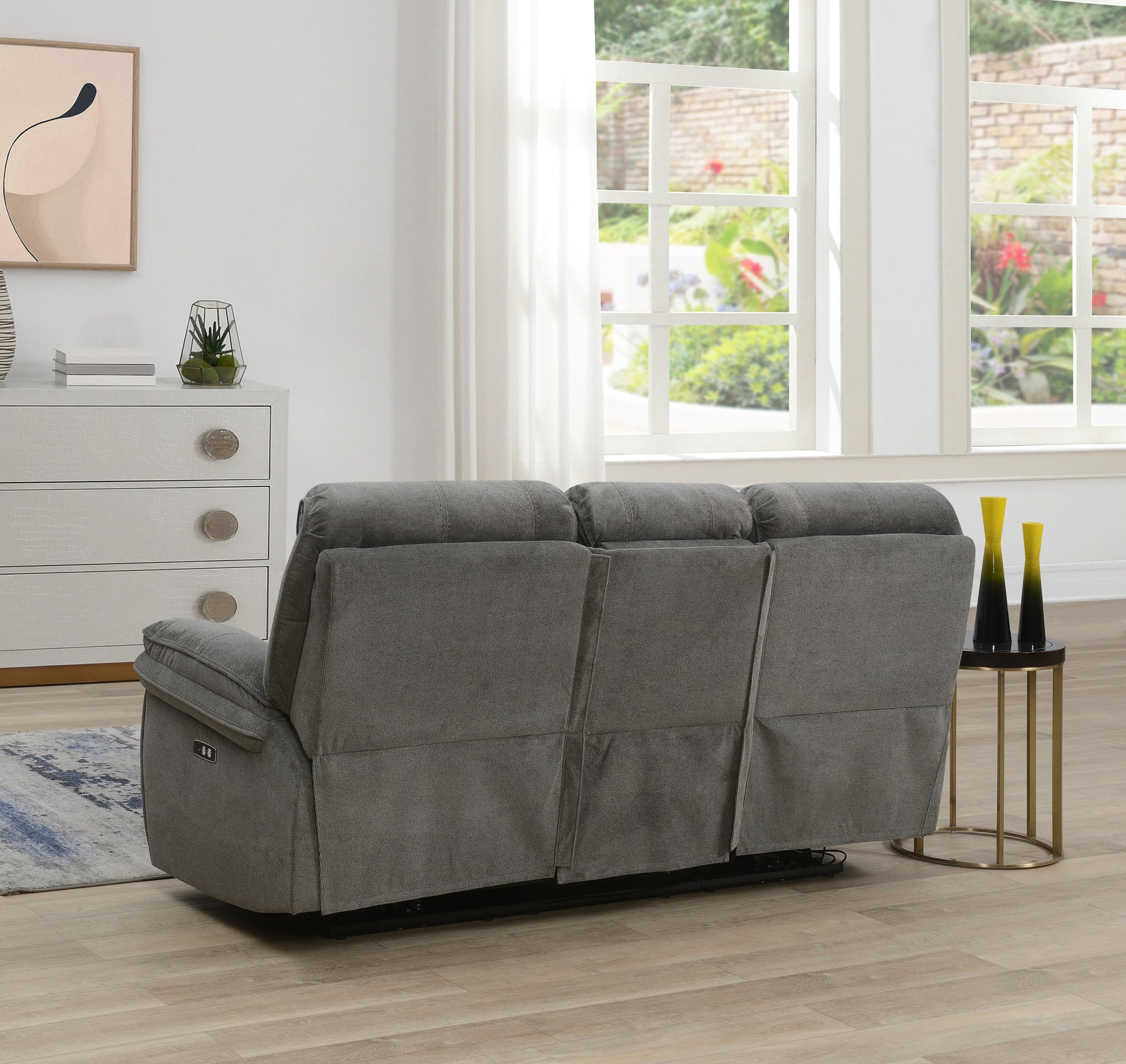 Westbury 3 Seater Electric Recliner Sofa- Stone