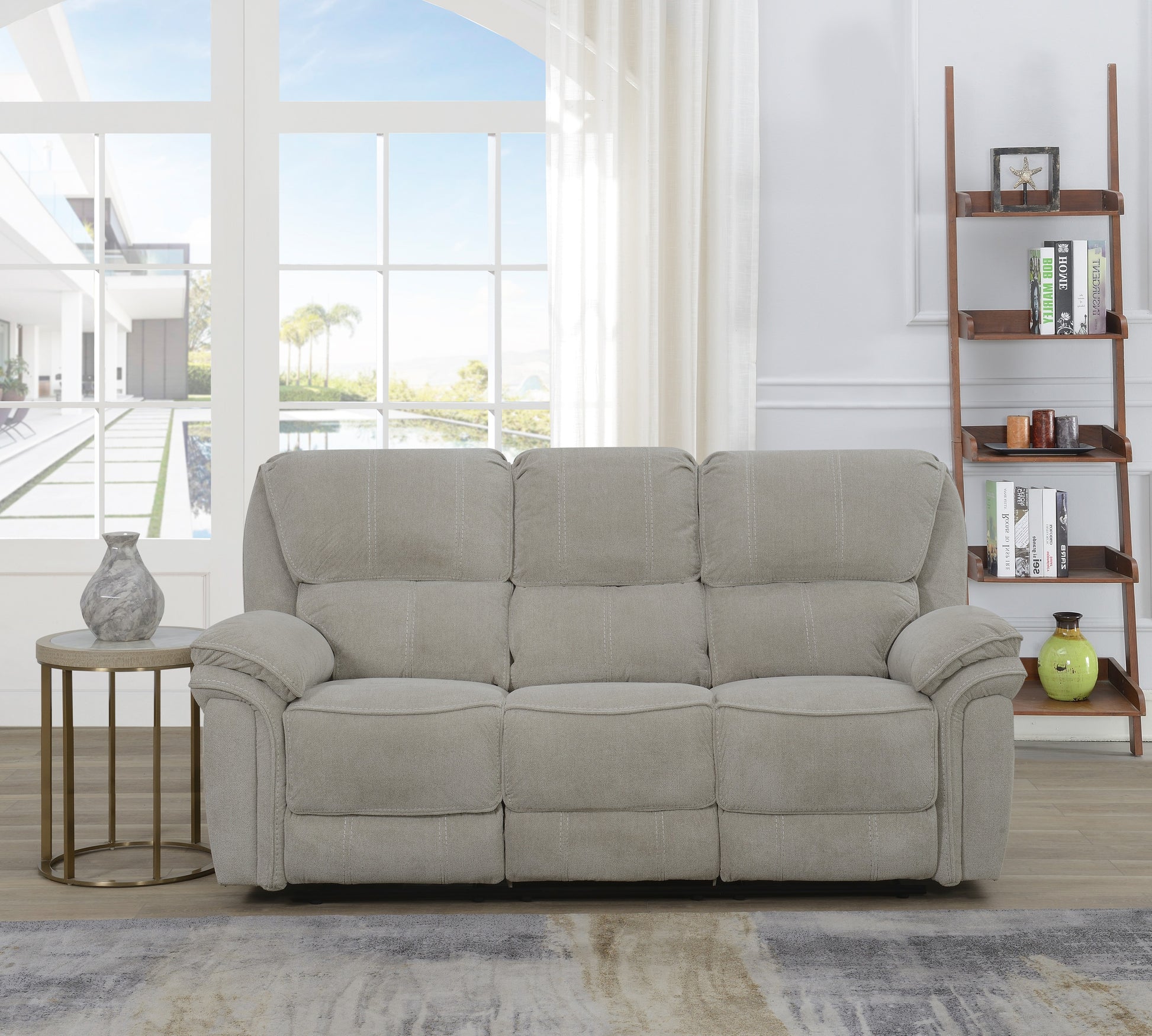 Westbury 3 Seater Manual Recliner Sofa- Beige