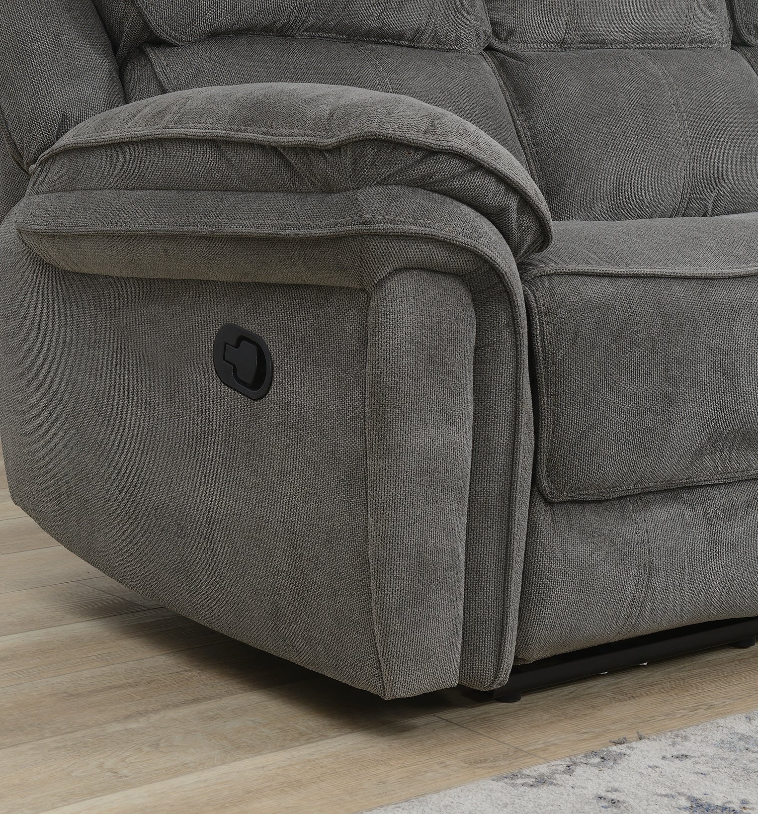 Westbury 2 Seater Manual Recliner Sofa- Stone