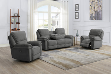 Westbury 3+1+1 Electric Reclining Sofas- Stone