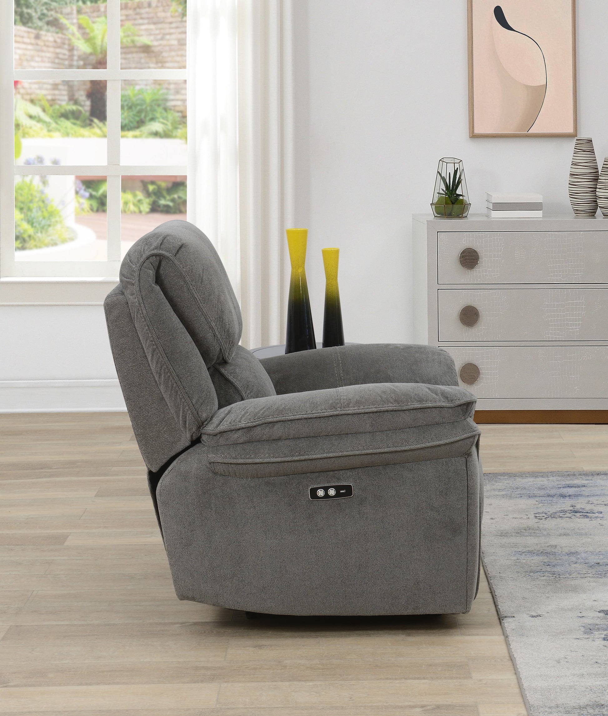 Westbury 3+1+1 Electric Reclining Sofas- Stone