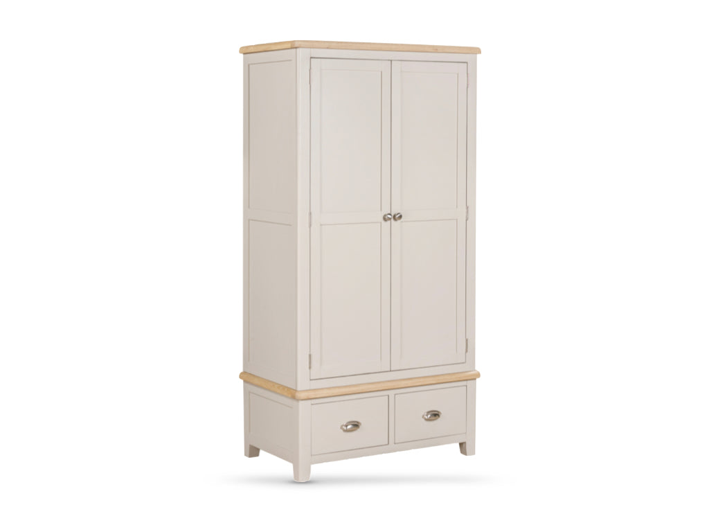 Windermere Double Wardrobe with 2 Drawers- Painted