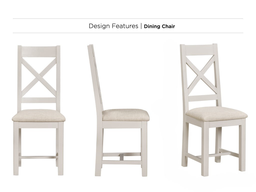 Windermer Cross Back Dining Chairs Set of 2- Painted