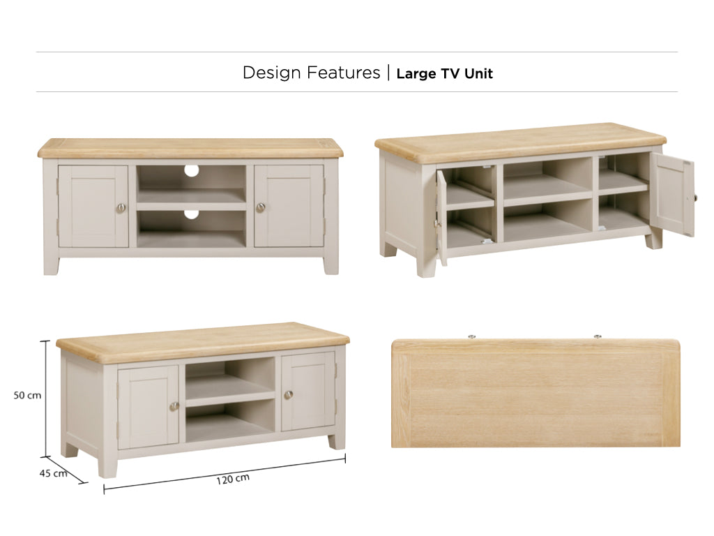 Windermere Large TV Unit-  Painted