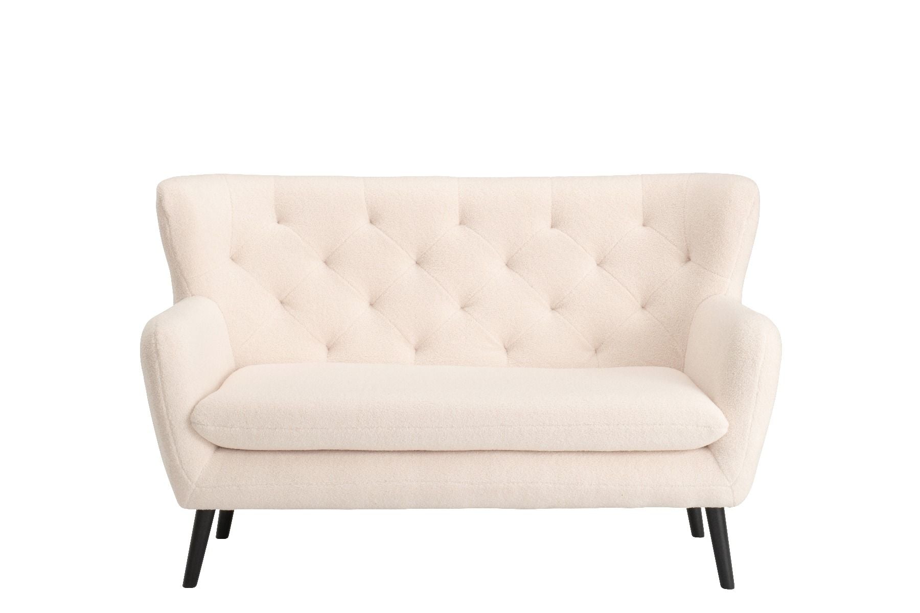 Yak 2 Seater Sofa - Short Faux Sheepskin - White