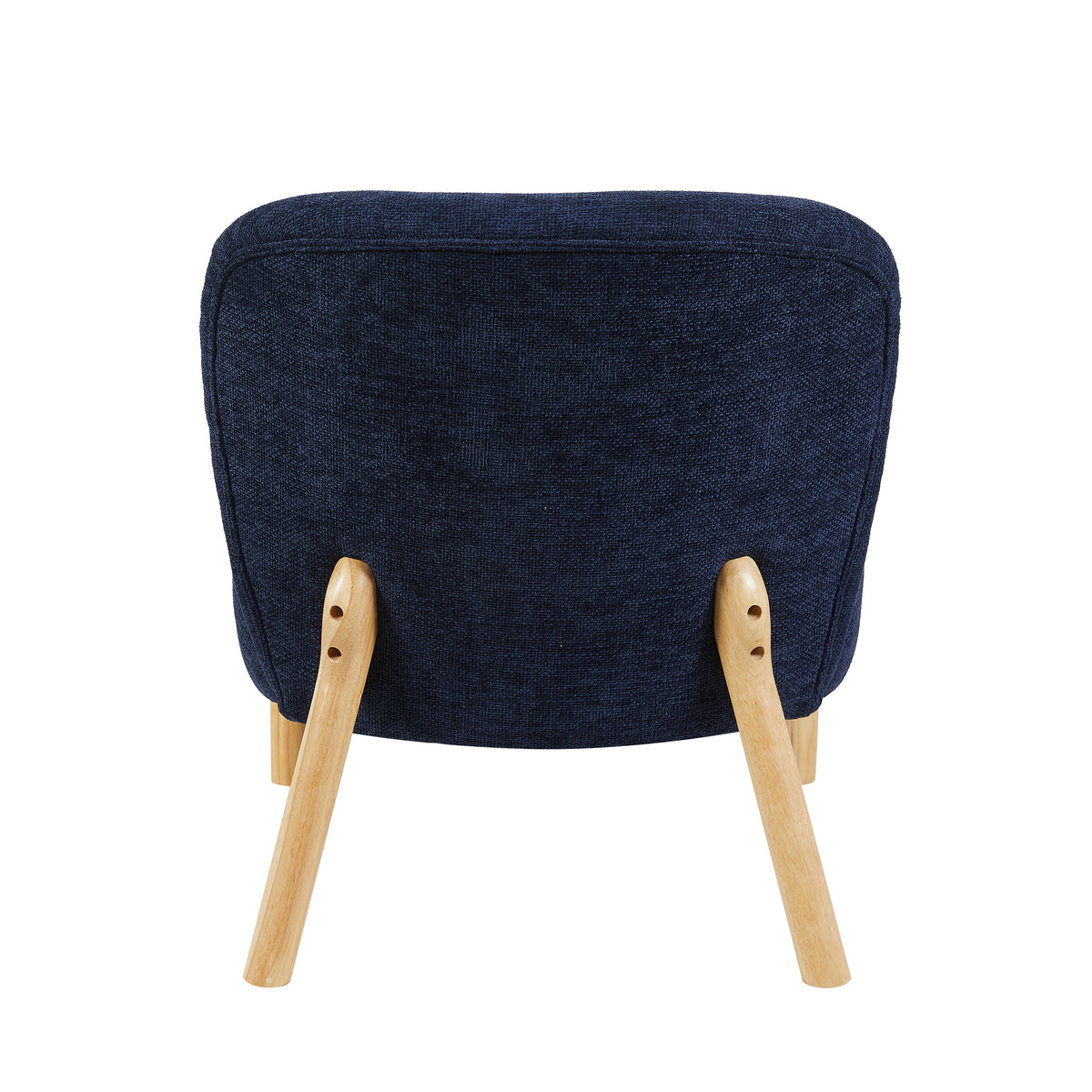 Alana in Denim Blue, accent chair rear view