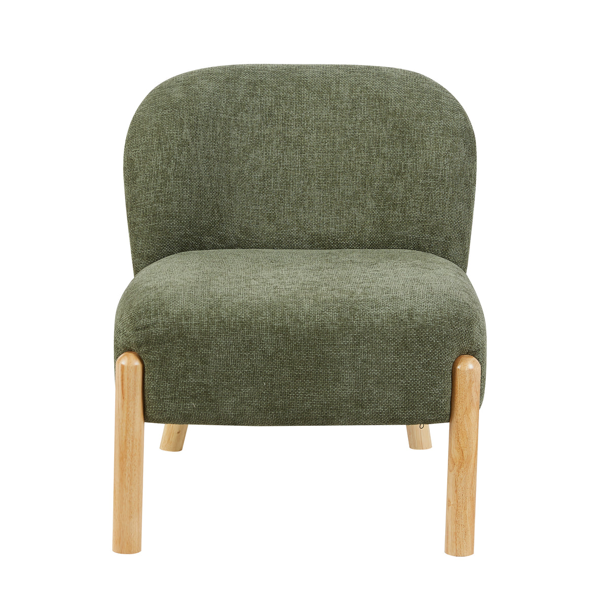Alana in Moss Green, accent chair front view
