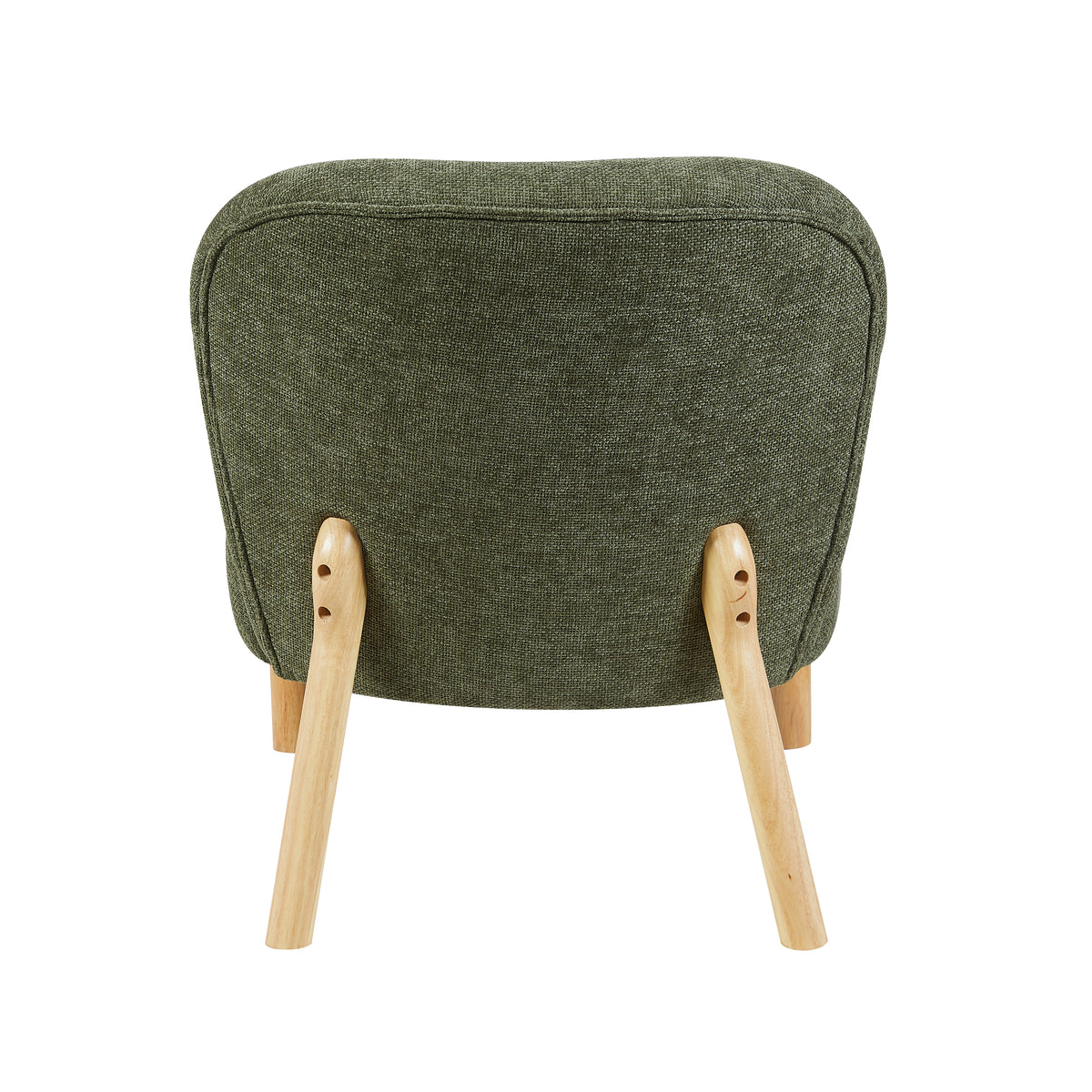 Alana in Moss Green, accent chair rear view