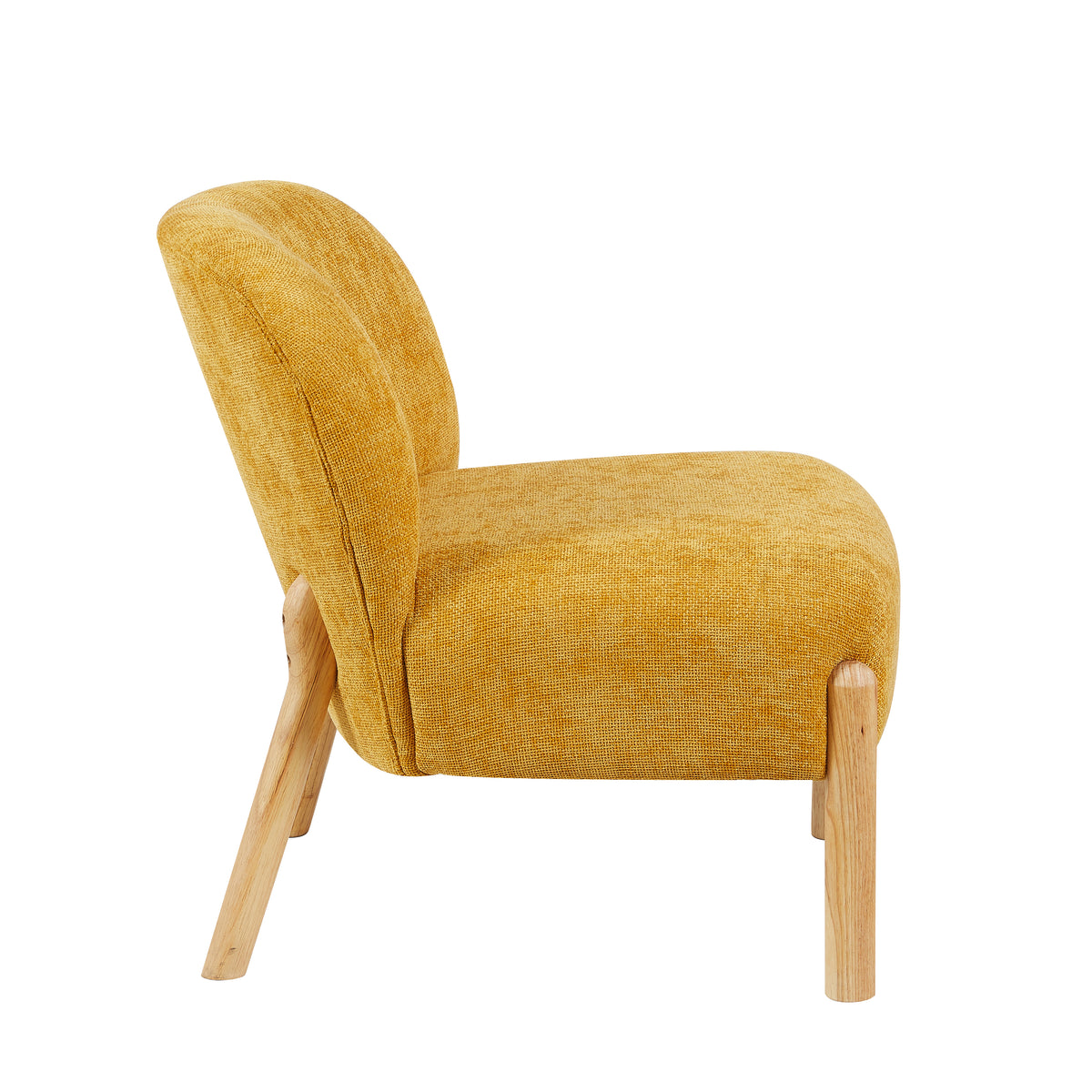 Alana in Ochre, accent chair side view