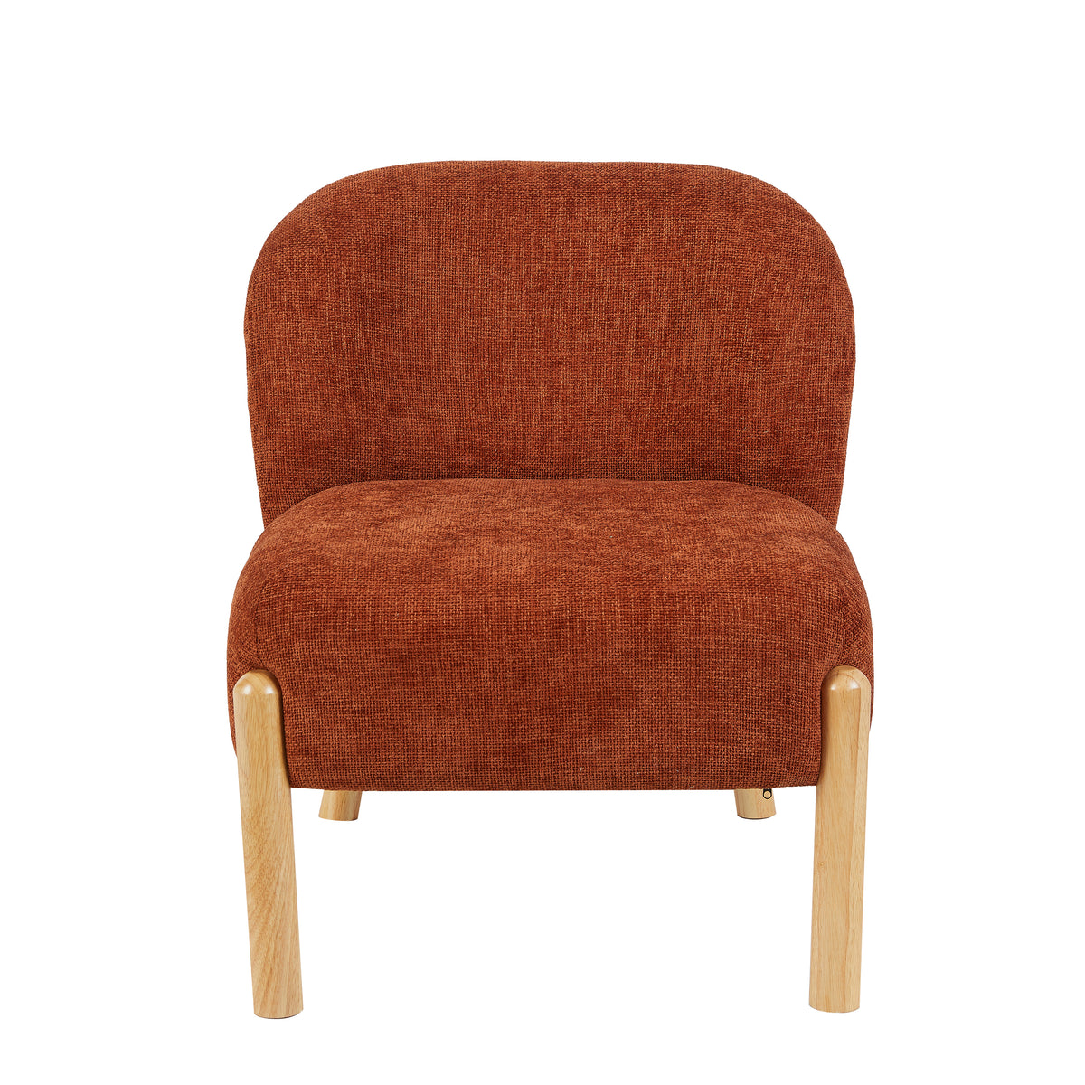 Alana in Rust, accent chair front view