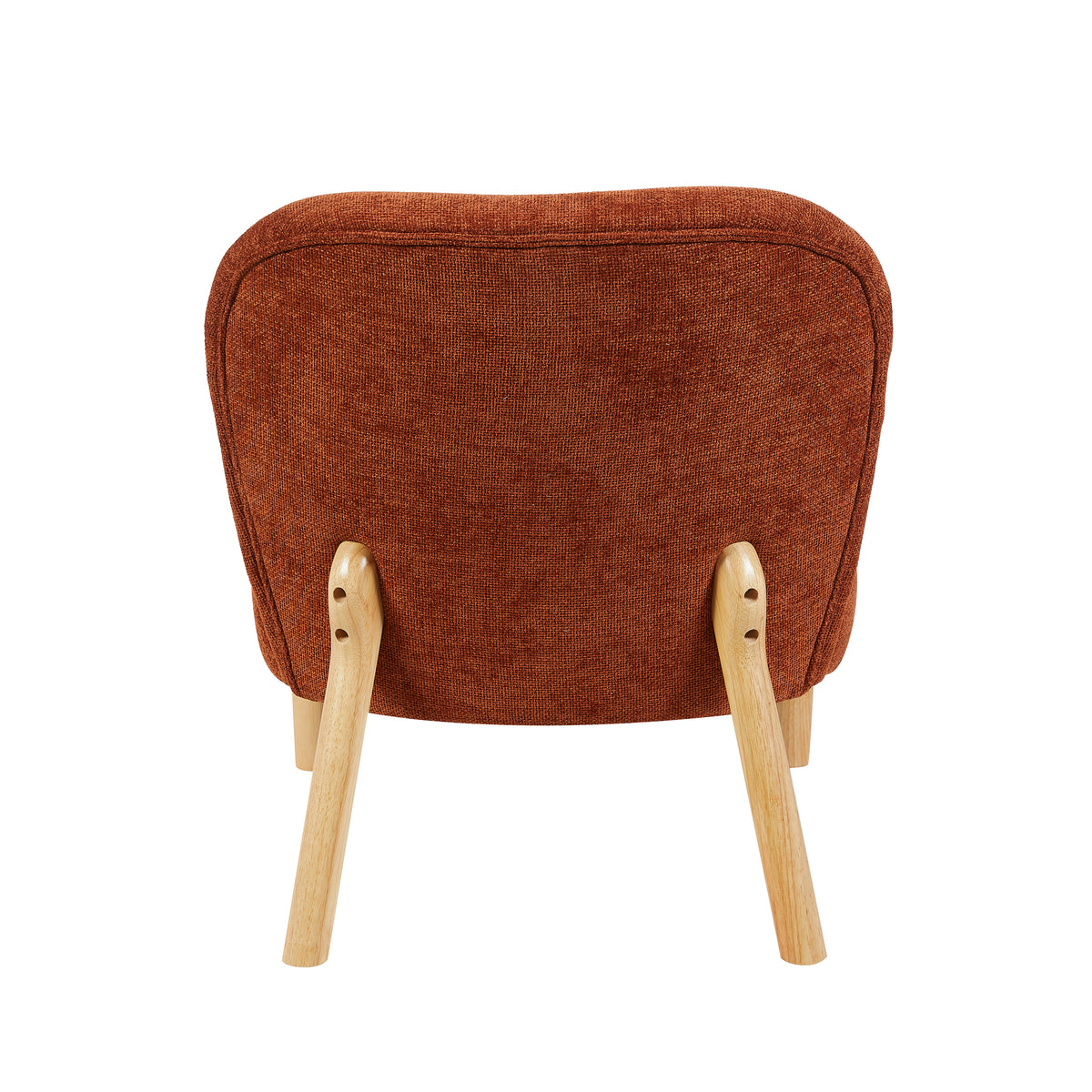 Alana in Rust, accent chair rear view