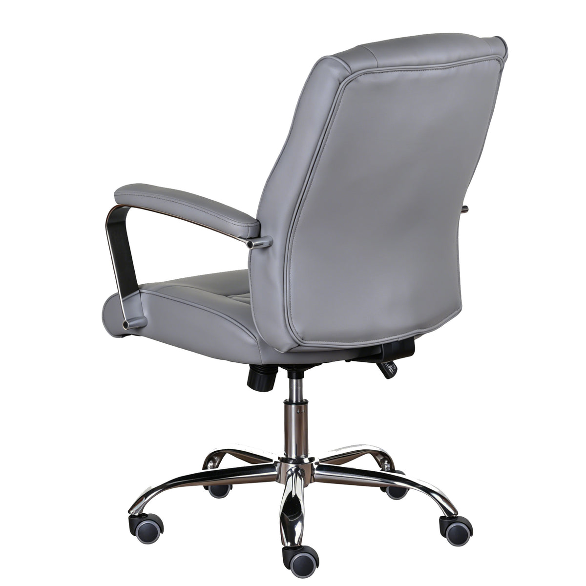 Ambassador Grey PU office chair, rear view