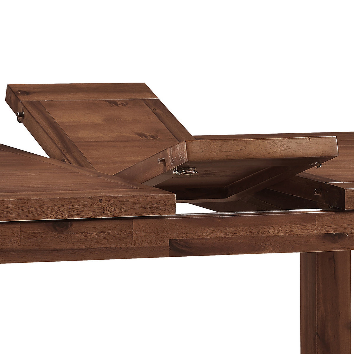Andorra Acacia 120-150cm Butterfly Extending Dining Table, butterfly extension detail