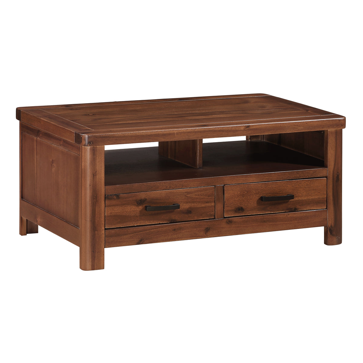 Andorra Acacia Coffee Table, isolated front view
