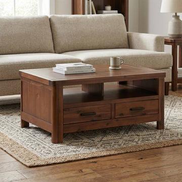 Andorra Acacia Coffee Table, room setting