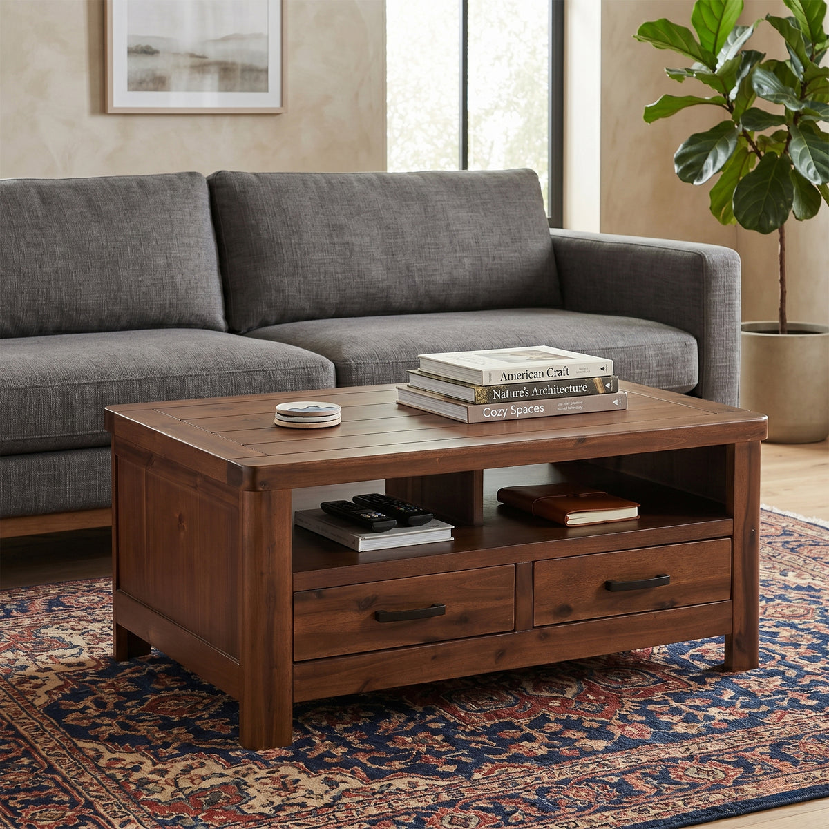 Andorra Acacia Coffee Table, alternative room setting