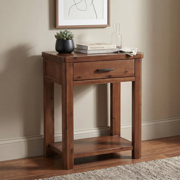 Andorra Acacia 1 Drawer Console Table, room setting