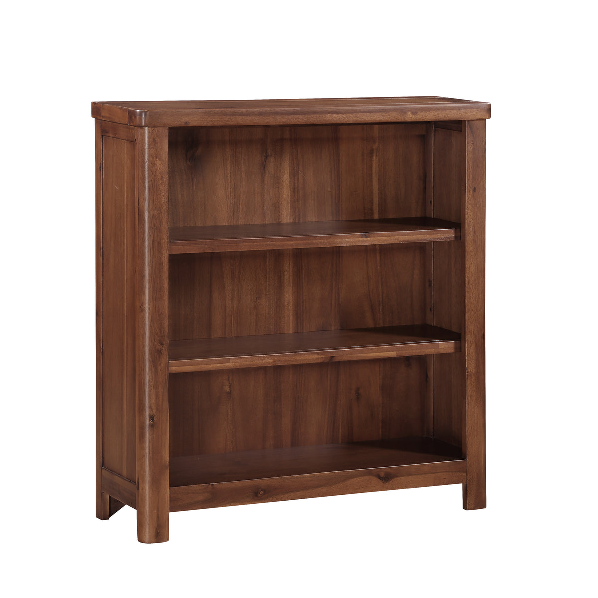 Andorra Acacia Low Bookcase, isolated front view