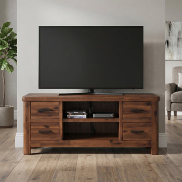 Andorra Acacia Straight TV Unit, room setting