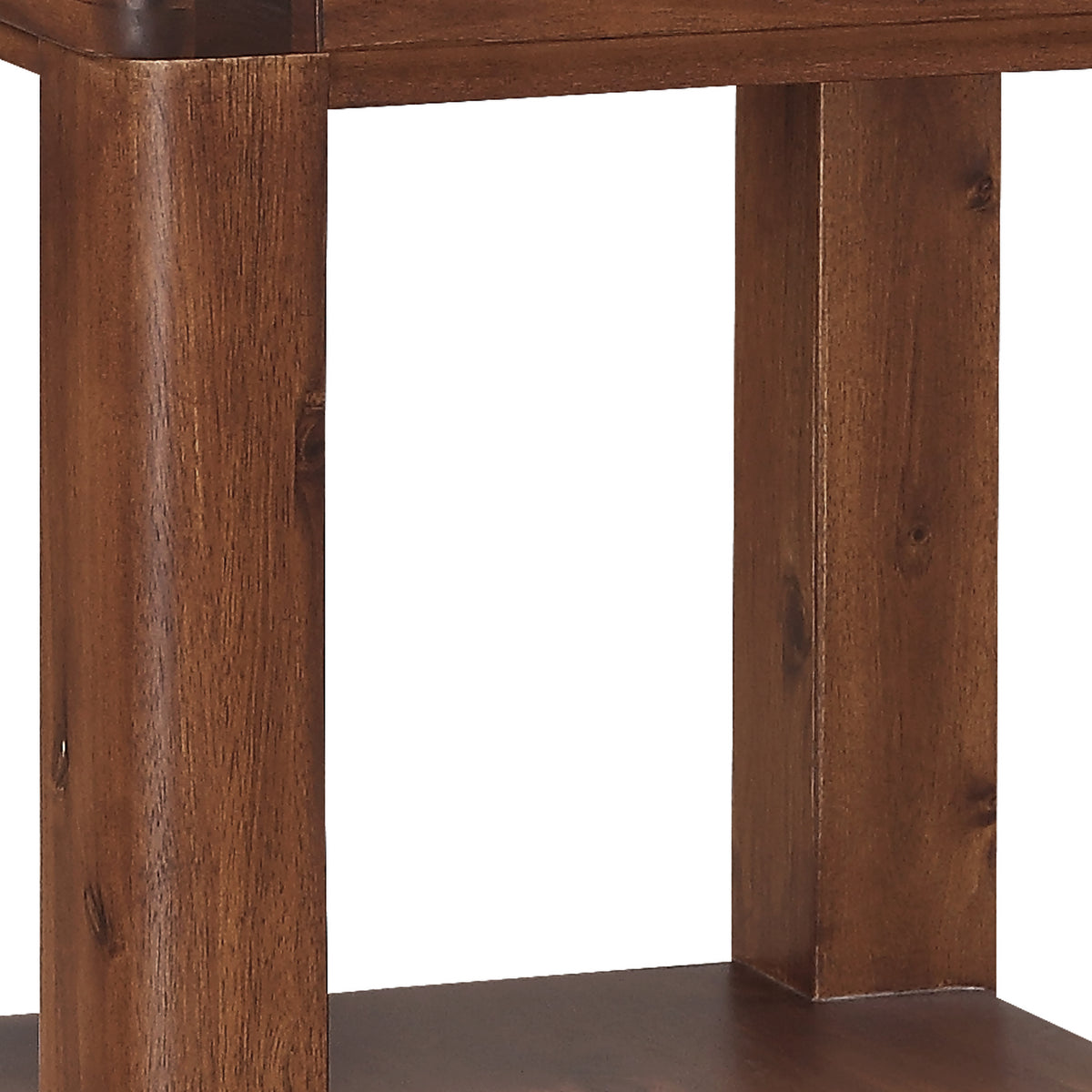 Andorra Acacia End Table, leg detail