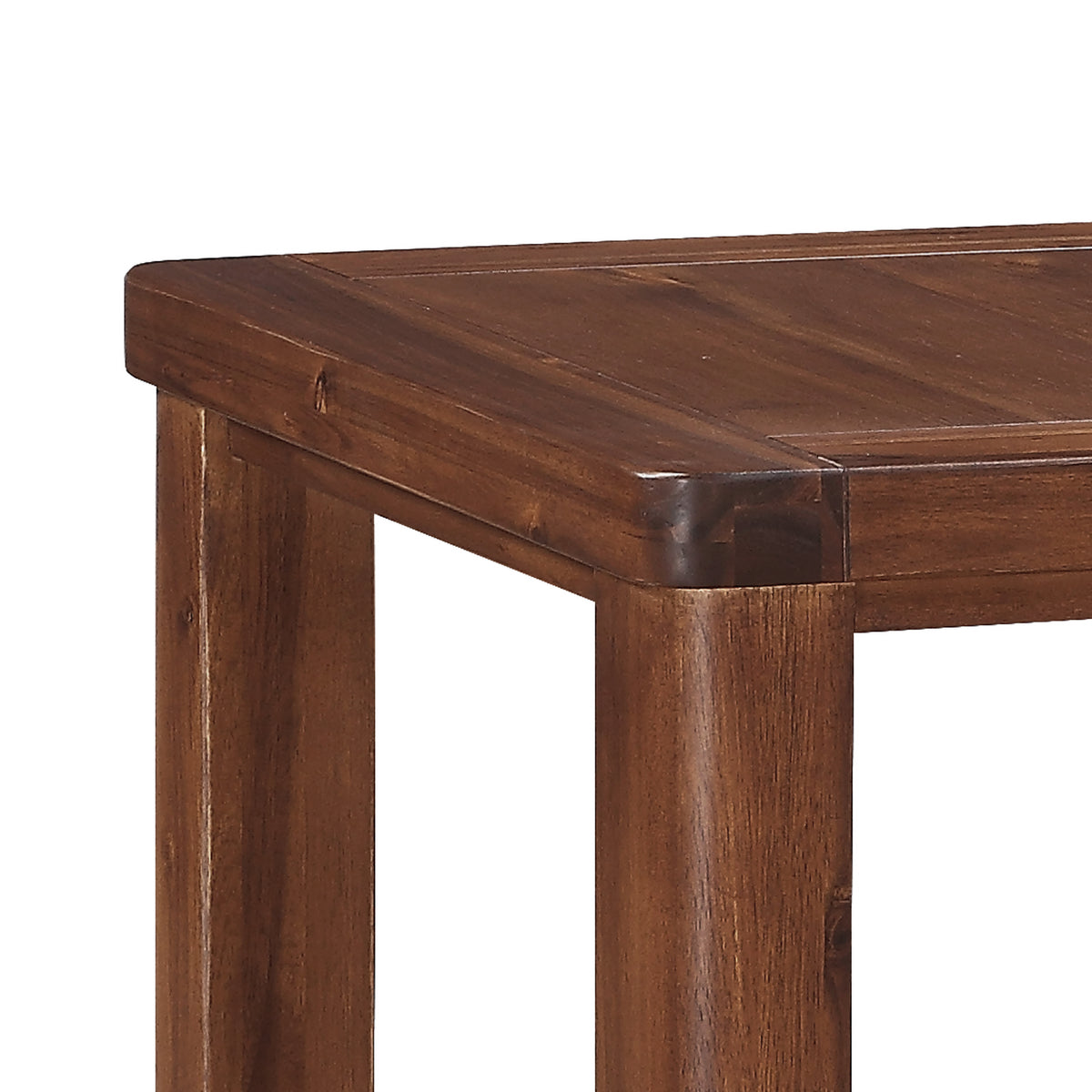 Andorra Acacia End Table, curved top detail