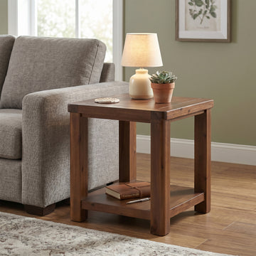 Andorra Acacia End Table, room setting