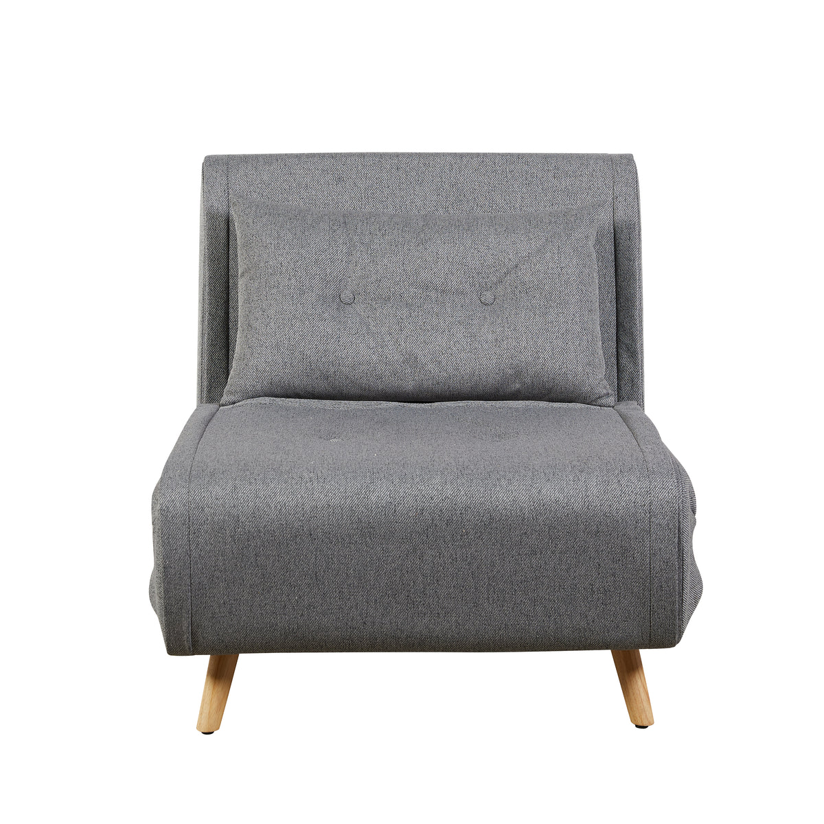 Freya Grey accent chair bed, front view