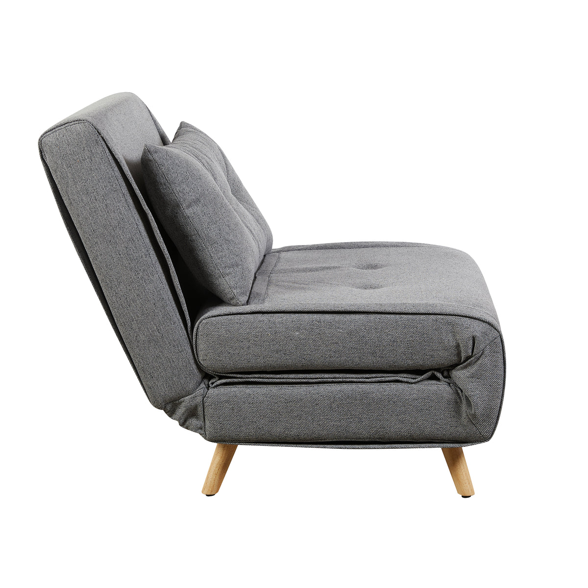 Freya Grey accent chair bed, side