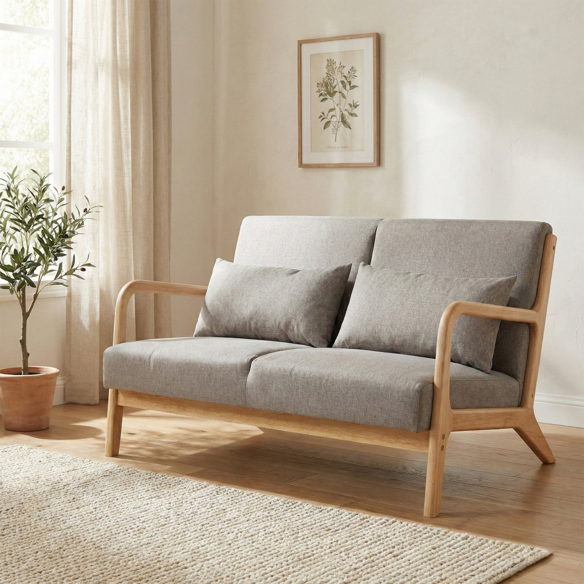 Hadley Stone Linen 2 seater sofa, alternate lifestyle