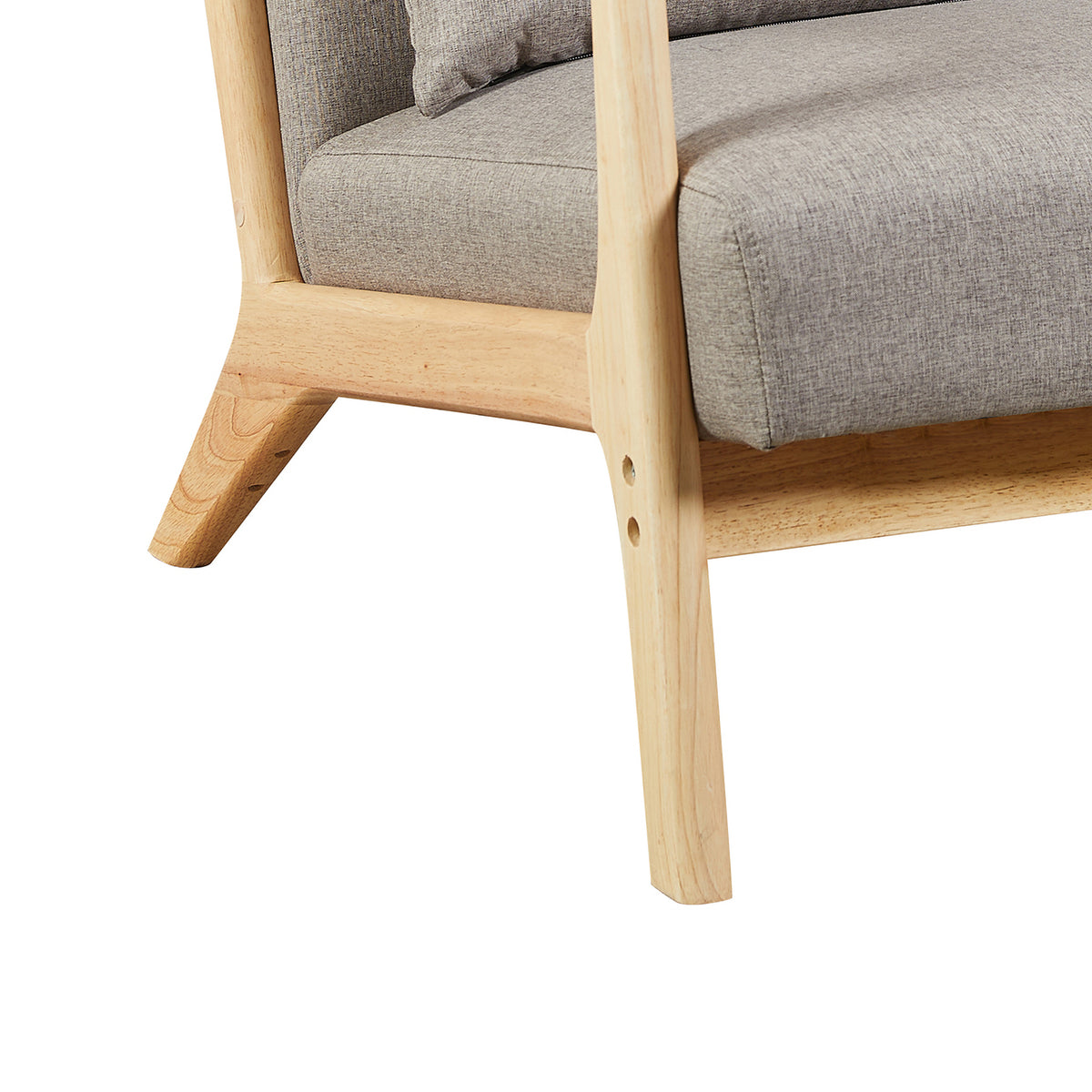 Hadley Stone Linen 2 seater sofa, arm and leg detail