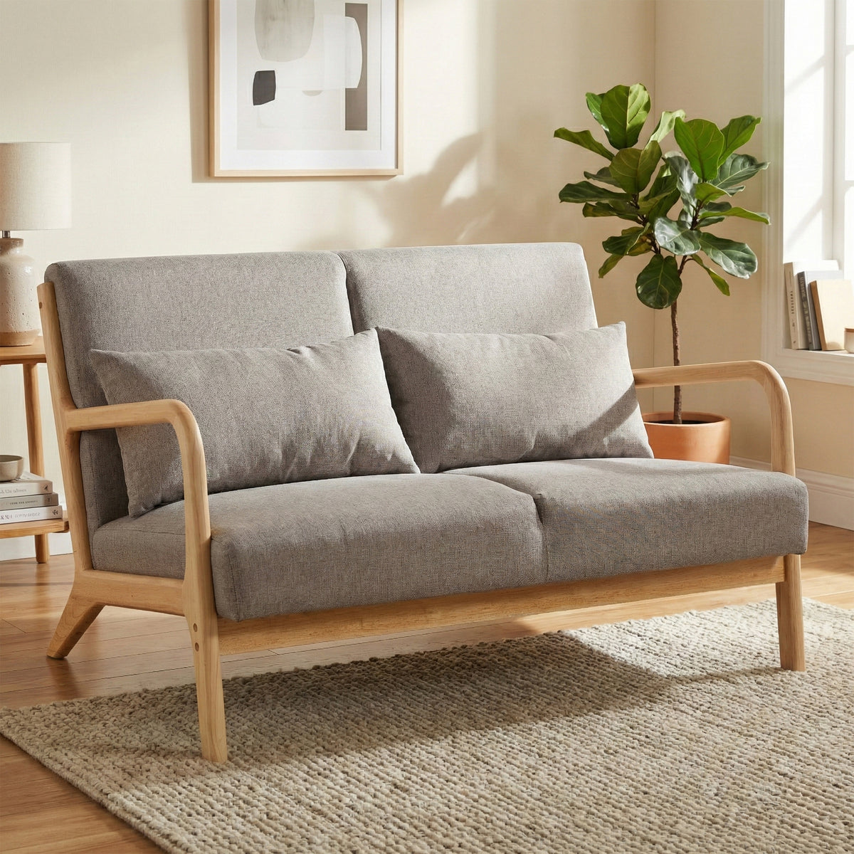 Hadley Stone Linen 2 seater sofa, main lifestyle