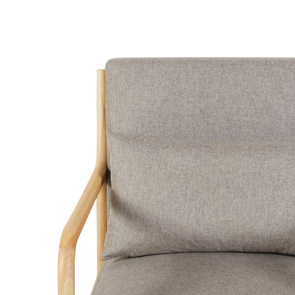 Hadley Stone Linen accent chair, upholstery and cushion detail