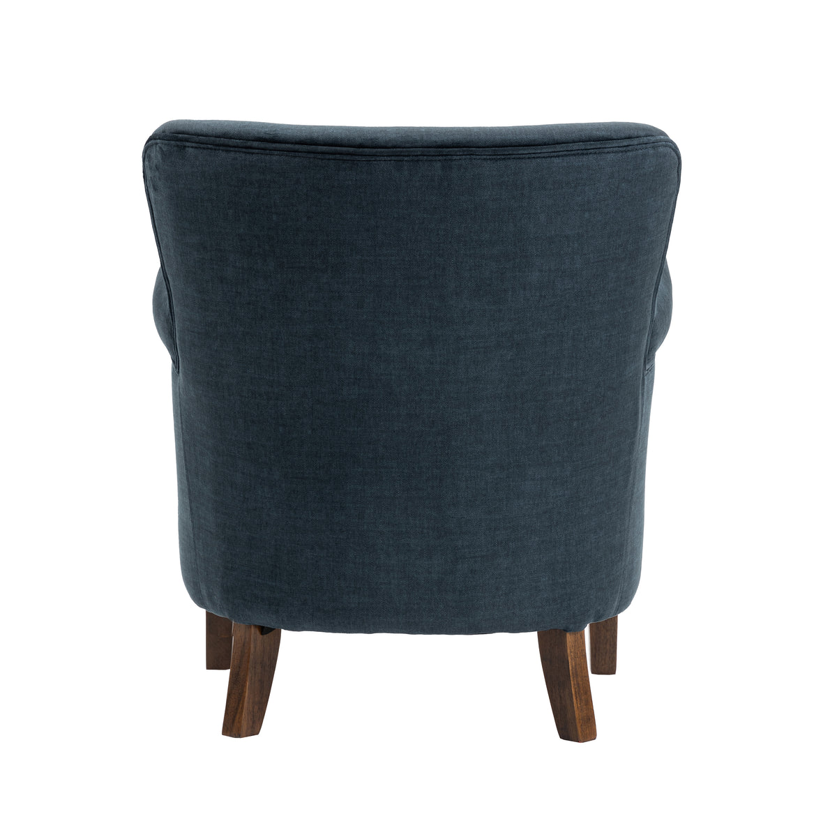 Harlow Deep Ocean fabric armchair, rear