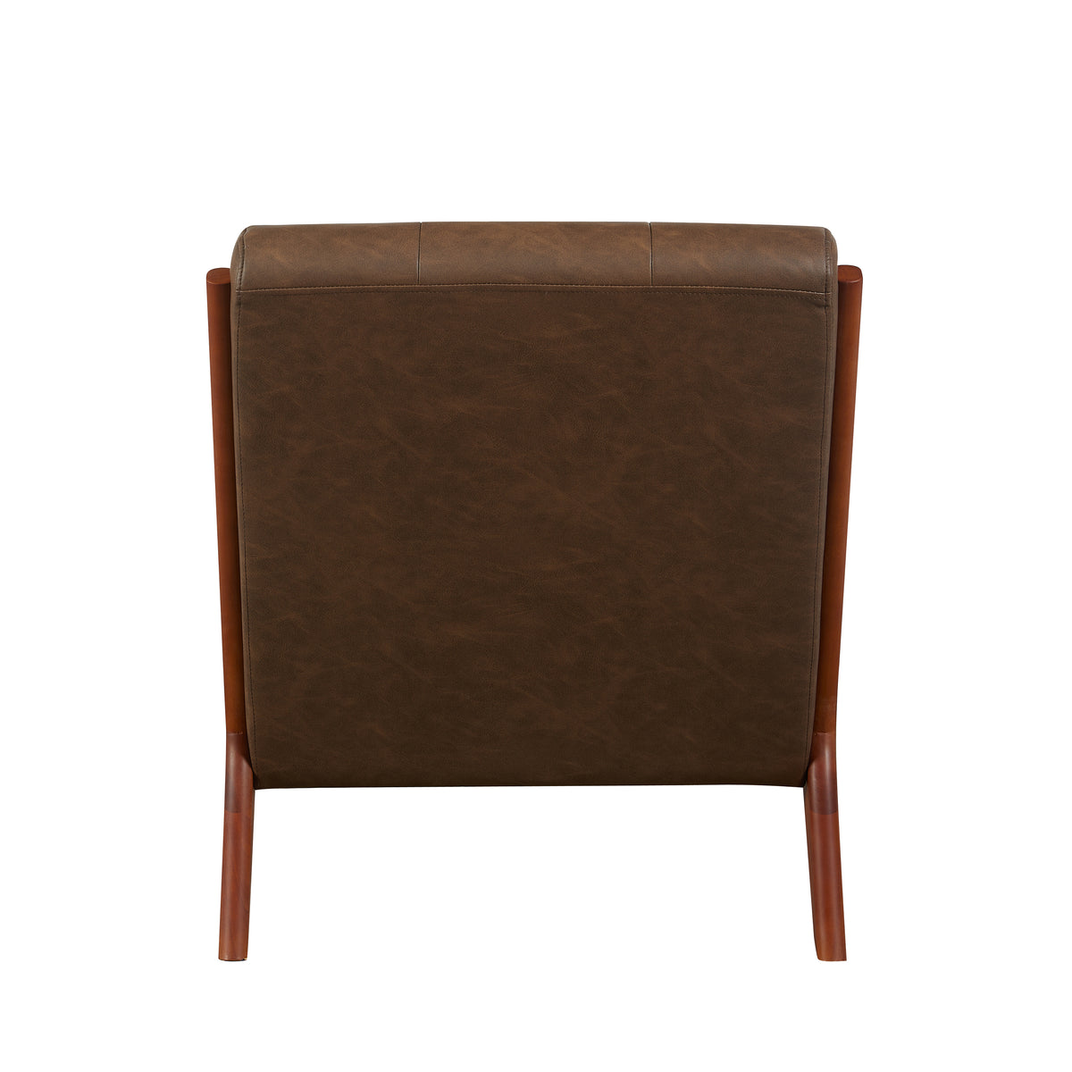 Juniper Brown PU accent chair, rear