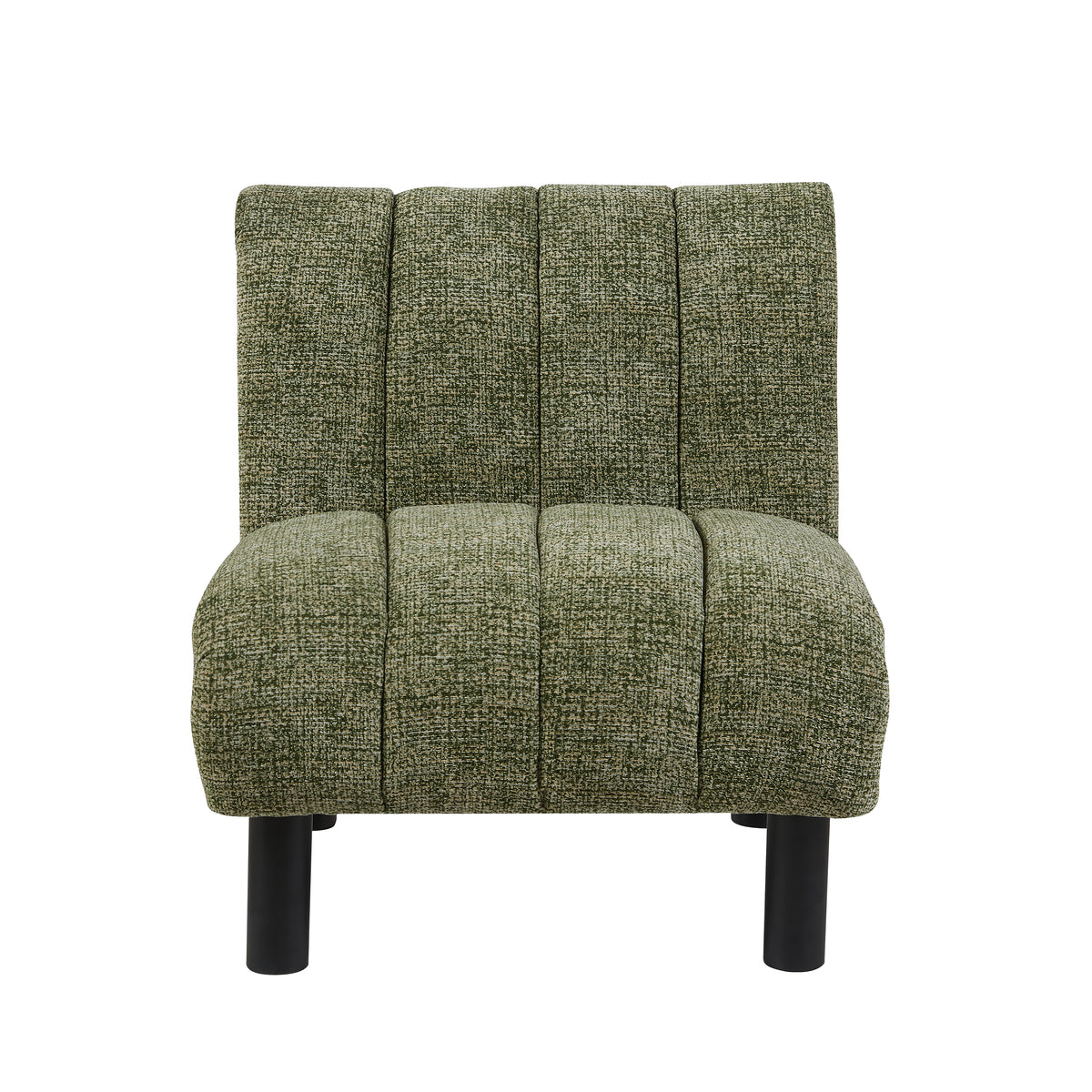 Lily Green fabric accent chair, front