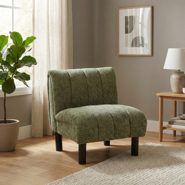 Lily Green fabric accent chair, main lifestyle