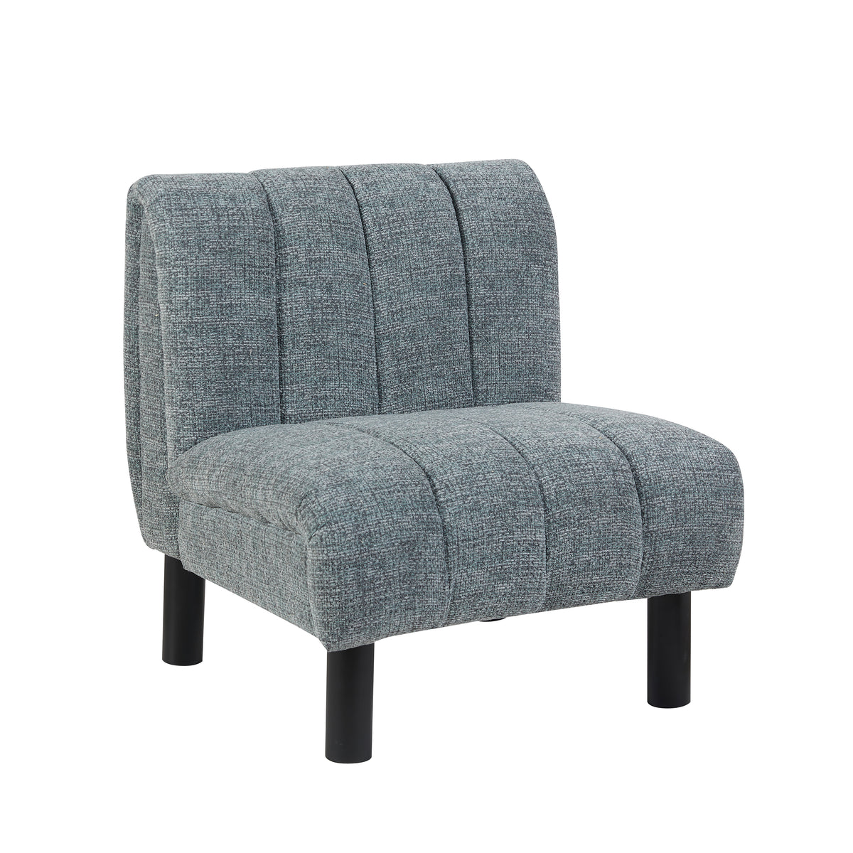 Lily Grey fabric accent chair, angled