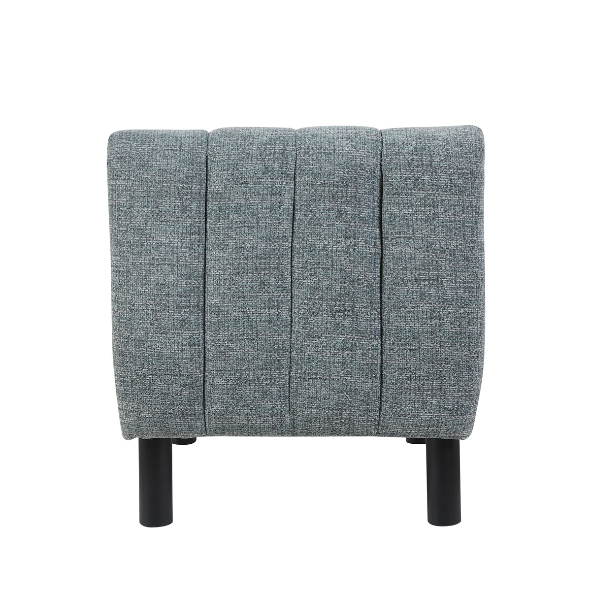 Lily Grey fabric accent chair, rear
