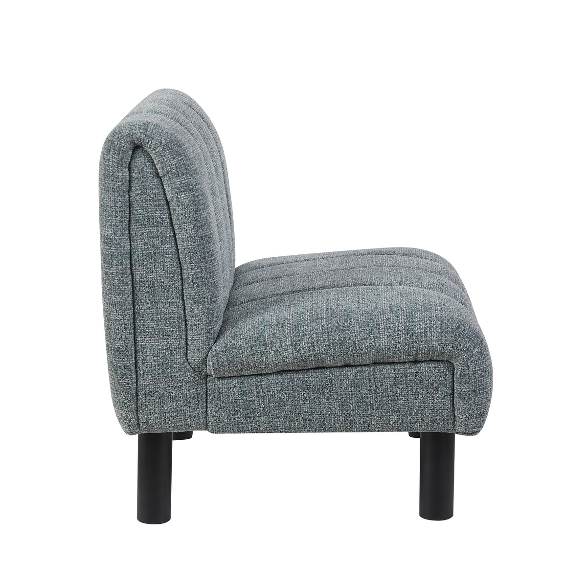 Lily Grey fabric accent chair, side