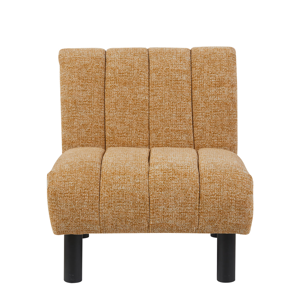Lily Mustard fabric accent chair, front