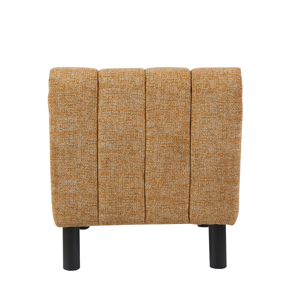 Lily Mustard fabric accent chair, rear