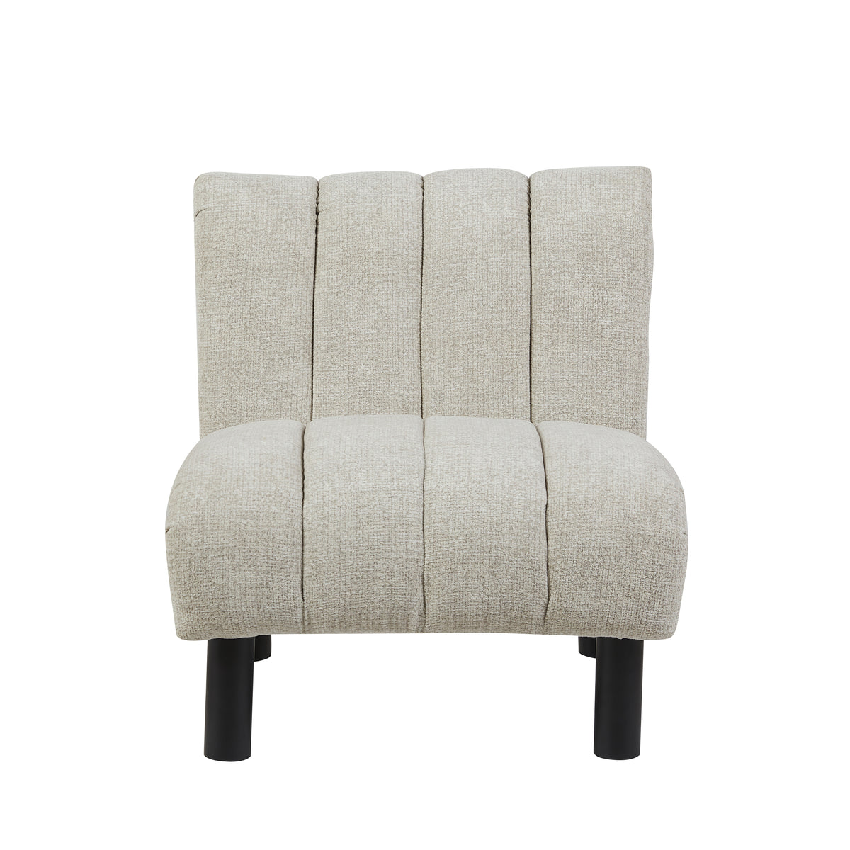 Lily Oatmeal fabric accent chair, front